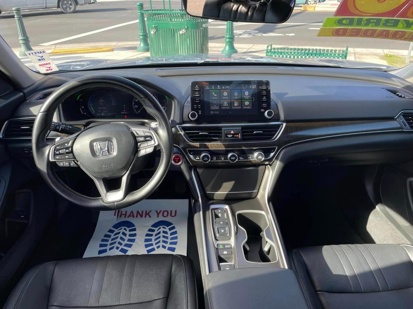 2020 SILVER /BLACK Honda Accord Hybrid EX-L (1HGCV3F53LA) with an 2.0L L4 DOHC 16V HYBRID engine, CVT transmission, located at 744 E Miner Ave, Stockton, CA, 95202, (209) 944-5770, 37.956863, -121.282082 - Photo#6